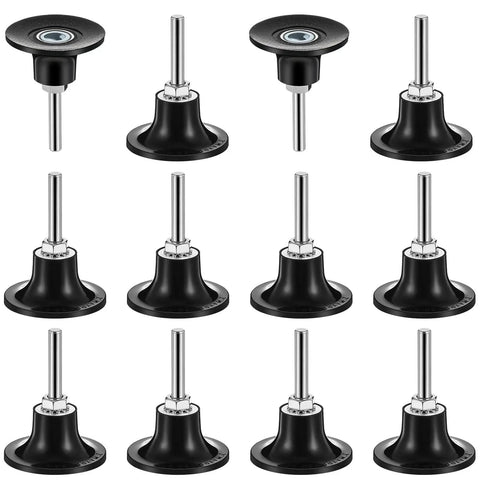 12 Pack 2 Inch Quick Change Disc Pad Holder Roll Lock System with Quarter Inch Shank for Die Grinder Accessories Set