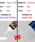 Comparison of Fast Dry Sew Glue For All Fabrics Quick Bonding Liquid Adhesive For Clothing Repair with synthetic resin glue.