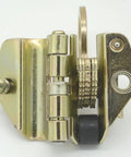 Side view of heavy duty outdoor rope grab ascender showing alloy steel construction, suitable for arborist rigging gear.