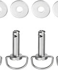 Top Shelf Saddlebag Mount Pins For Harley Touring Quick Release Bail Studs with washers, chrome finish, heavy duty design.