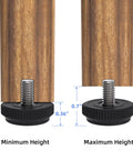 8 Pack Adjustable Furniture Leveler Feet 5/16-18 Thread Stainless Steel Screw In Levelers for Chairs and Tables height comparison