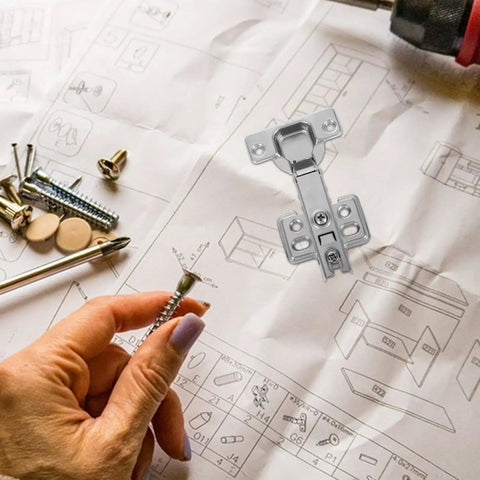 Soft Closing Cabinet Door Hinges For Kitchen And Home Use Frameless Concealed Steel Hinges with screw and instructions