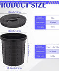 Product size diagram of Perforated Sump Basin With Lid For Crawl Spaces And Yards Black 15 Inch Catch Basin With Drilled Holes