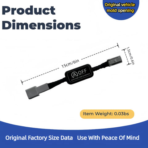 Dimensions of Plug And Play Auto Start Stop Eliminator For Subaru Forester 2019 2020 2021 2022 2023 2024 with A-Off switch