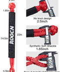 Soft Shackle Recovery Tow Connector One Half Inch By Twenty Two Inch UHMWPE with protective sleeves and measurements