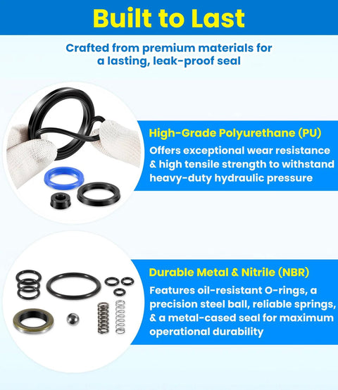 Seal Kit For Pallet Mule Wesley Pallet Jack AA5000 AA5500 includes polyurethane and nitrile materials for hydraulic unit repair