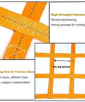 Rock Solid Heavy Duty Hoisting Lifting Cargo Net For Material Handling Built From Dense Weave Polyester showing strong load-bearing design.