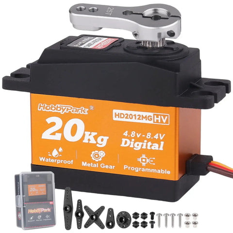 Waterproof Metal Gear RC Servo Digital Servo With Aluminum Horn For 1/12 1/10 RC Crawler Truck Car Buggy Programmable 90 To 180