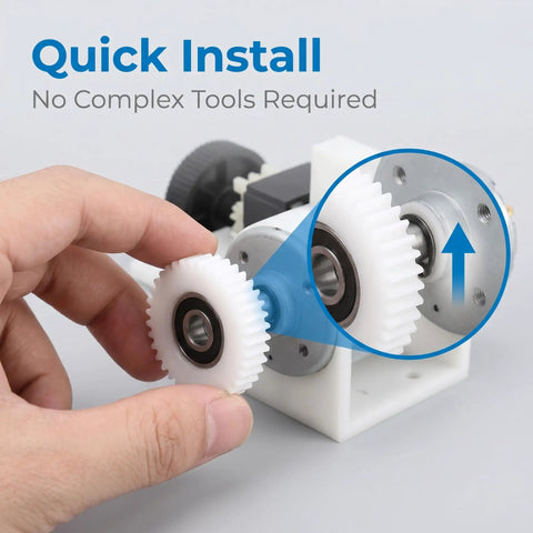 Hand installing Durable Nylon Gear Clutch 36 Tooth Motor Gear for road motors with easy installation feature