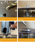 Step-by-step installation of Petal Nut Set 80 Pieces M4 M5 M6 Expansion Jack Nuts With Screws For License Plates And Hollow Wall Mounts.
