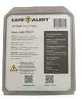 Compact Flush Mount Black RV LP and Carbon Monoxide Alarm featuring propane detection on packaging display.