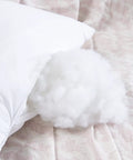Close-up of 18x18 inch waterproof pillow insert with plush inner fill for Pack Of 4 Outdoor Pillow Inserts Waterproof 18x18 Inch Square Cushions For Patio Garden Bed Sofa Couch Cozy Plush Inner Fill No Covers Included Great For Patio Or Garden Decor Weatherproof All Season Comfort.