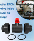 1 Inch UPVC Ball Valve True Union Full Flow PVC SCH 80 Shut Off For Irrigation Pool And Venting Systems Double Union With EPDM O Rings
