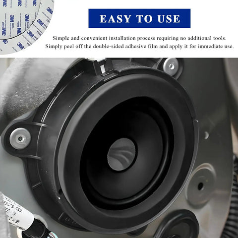 6.5 Inch Foam Speaker Enhancer Rings With Self Adhesive Backing High Rebound Car Door Baffles close-up installation view