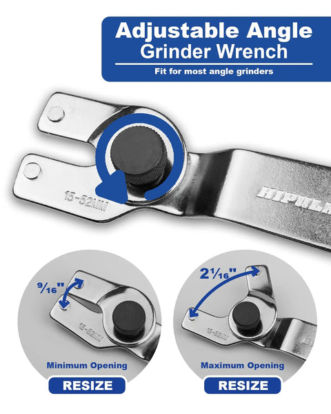 4 In 1 Adjustable Wrench And Bottle Opener Tool For Grinders, Multi Function Pin Spanner, Fits Nine Sixteenth To Two And One Sixteenth Inch Nuts