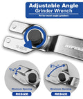 Beefy All In One Angle Grinder Wrench With Bottle Opener And Flat Head Screwdriver, Multi Tool, Adjustable 9/16 to 2 1/16 in