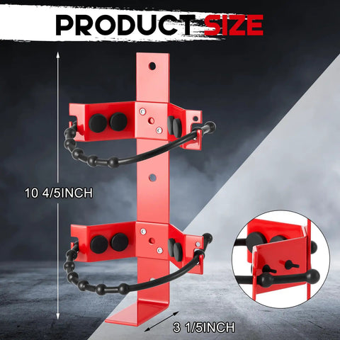Four Pack Fire Extinguisher Mount Brackets Adjustable Heavy Duty Holder Red 10.45in x 3.15in For Home Truck RV Boat Use
