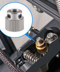 Stainless Steel Extruder Drive Gear Set 36 Teeth installed in Ender 3, CR10 3D printer replacement part, five gears with wrench