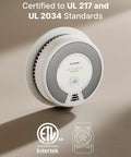Wireless Interconnected Smoke And Carbon Monoxide Detector With 10 Year Battery, Fire And CO Alarm, UL 217 And UL 2034 Certified, SC06-W
