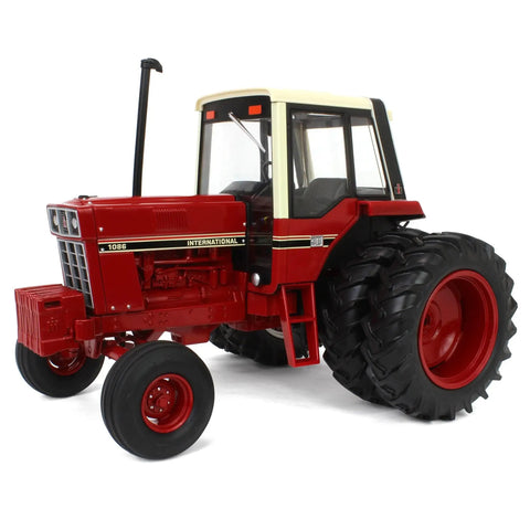 One Sixteenth Scale International Harvester 1086 Tri Stripe Tractor Prestige Collection 44356 Diecast Model with clear cab
