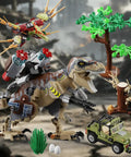 725 Piece Mechanical Dinosaur Attack Set With Tyrannosaurus Rex, Pterosaur And Off Road Vehicle In A Dino Park World Build Kit For Ages 6 To 14 And A Great Birthday Gift For Boys And Girls., mechanical T-Rex and pterosaur with off-road vehicle