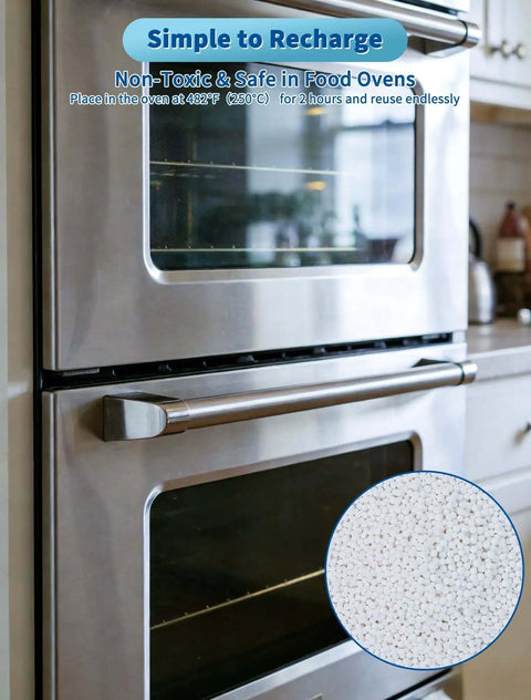 Activated Alumina Desiccant Beads 2 Pack For 3D Printer Filaments And Electronics Reusable Moisture Absorbers recharging in oven