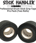 Rock Solid Drumstick Grip Tape Hella Tight Non Slip Cotton Gauze Wrap Kickass Pro Pack Black two rolls side view