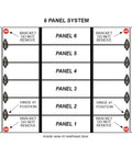 Garage Door Hinge System 6P 2C Fits Tall Panels Six Panel Doors With Gold Springs Durable Green Finish Easy Install Replacement Hinges Kit For Custom Heights And Smooth Quiet Operation inside view diagram for 6-panel overhead door