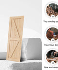 Front view of 32 Inch By 80 Inch Sliding Barn Door With 5.5 Foot Hardware Kit And Handle Included Easy Install DIY Assembly For Your Home K Frame
