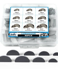 Lumanious woodruff key set, 80 pcs, carbon steel semicircular half-moon keys in plastic storage box, 8 sizes