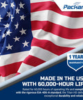 Hecka Reliable 2 Pole Contactor With 40 Amp Output And 24V Coil Handles 600V AC Jobs Smooth UL Certified Class B Wiring Includes Spade Connectors on American flag backdrop.