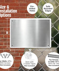 Notice Report All Injuries Immediately Tin Sign 12x8 Inch Durable Metal Safety Sign installation guide on brick and fence