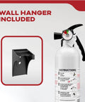 Kitchen Fire Extinguisher For Home Use, Easy Pull Pin, All Metal Valve, Rust Resistant Handle, Lightweight Aluminum Build, Flared Nozzle Cuts Grease Splash, Compact Single Use Design, 711A Rating with wall hanger included