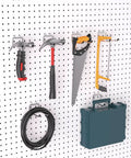 Heavy Duty Pegboard Hooks 12 Pack, 4 Inch Long, Fits Standard One Quarter Inch Pegboard Holes, Silver Metal Organizer for Garage