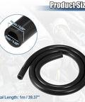 Silicone Vacuum Hose 1m 9mm ID For Turbo Boost, Air Intake, And Auto Vacuum Lines, Durable High Temp Black Tubing