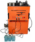 Heavy Duty Electric Rebar Bender Cutter With One Quarter Inch Max Diameter For Concrete Jobs, features orange body and foot pedals.