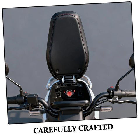 Road Ready Automatic Fire Extinguisher Featuring Sick Heavy Duty Back Adhesive For Car Engine Garage Home Safety Hella Solid Compact Aluminum Alloy Defense Pod on black motorcycle seat.