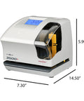 Boss Approved Employee Automatic Time Clock Featuring Dual View Display, heavy metal, 14.50" x 7.30", plug and play setup.