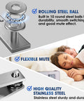 Hidden Pivot Hinges For Heavy Duty Wood Doors Up To 300 Lb Side Mount Invisible Door Hardware Stainless Steel Rustproof Ball Catch Kit