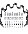 Heavy Duty Eight Gauge Eighteen Inch Upholstery Springs And Seat Hardware Kit For Recliner Couch Sofa Repair with clips and hooks.