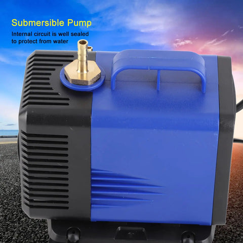 Side view of Heavy Duty Submersible Pump With ABS Housing For CNC Spindle Motor Water Cooling 220V CN Plug