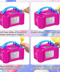 Steps to use Electric Balloon Pump 110V 600W Quick Inflate For Party Balloons Balloon Garland Kit Air Blower Inflator Double Nozzle.