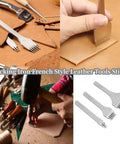 Pro Grade Leather Stitching Punch Set For Bag Making And Wallet Repair, French Style Pricking Irons and Saddlestitch Chisels