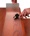 Installing Pre Cut 30x6 Anti Slip Stair Treads 15 Pack With Roller Clear Non Slip Grip Strips on wooden stairs