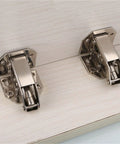 No Drill 90 Degree Cupboard Hinges With Soft Close Hydraulic Action 3 Inch Stainless Steel Cabinet Hinge Includes Screws Easy Install