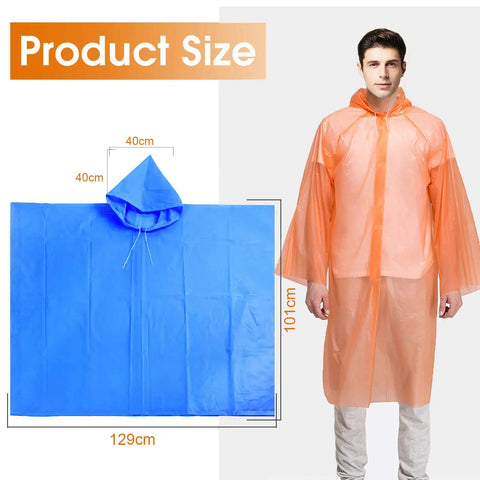 Adults Disposable Rain Ponchos Multi Colored Pack For Camping Hiking Travel And Backpacking 4 Pack Waterproof Lightweight Emergency Gear Stay Dry Anywhere Grab And Go