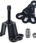 Pro Grade Universal Front Wheel Bearing Puller and Rear Axle Puller Kit with flange type hub removers, bolts, and sockets.