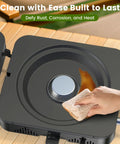 Cleaning the 2 Burner Propane Camping Stove With 20,000 BTU Total Heat, Foldable Portable Camp Stove With Piezo Ignition