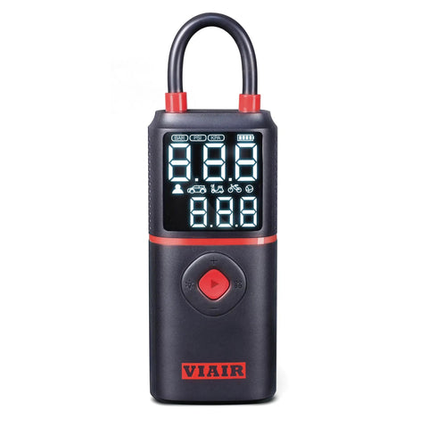 Slick Rechargeable Tire Inflator And Portable Air Compressor Featuring Digital Led Display And Automatic Shutoff, compact size and user-friendly controls.