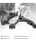 Ford Front Left And Front Right Lower Suspension Control Arm Assembly Kit 2 Pieces With Bushing And Mounting Hardware For Navigator Expedition F150 Heritage F250 F250HD And F150 Models Ready To Install, showing both control arms.